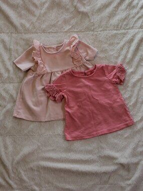 Two Isaac Mizrahi Toddler Girl Pink Blouses